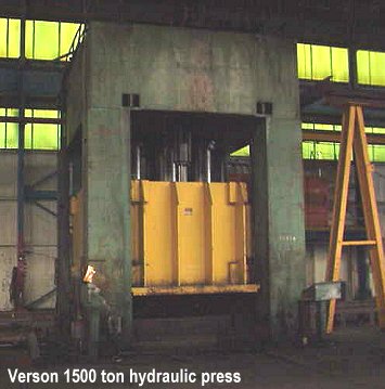 1500 ton used VERSON hydraulic press for sale