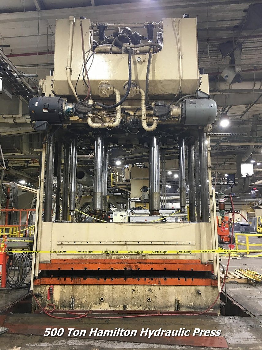 500 Ton 1996 Used  Hamilton Hydraulic press 