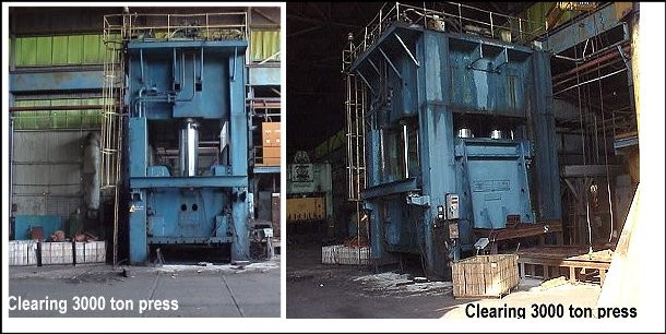 USED CLEARING HYDRAULIC 3000 TON PRESS for sale<br/>