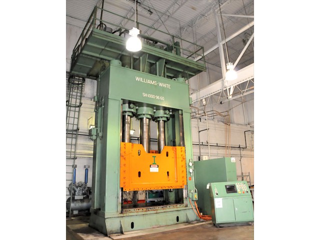 1000 Ton Williams & White Down Acting Hydraulic Press Model #SH-1000-96-60