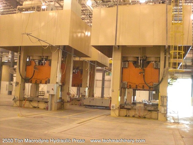 2500 Ton Macrodyne Hydraulic Press for immediate sale