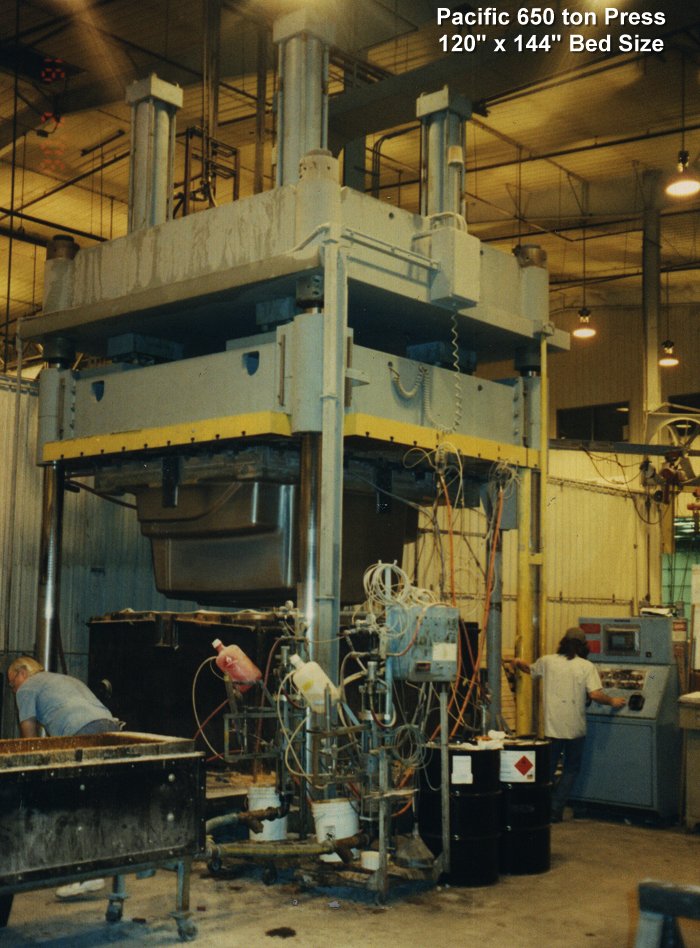 Used 650 ton Pacific Hydraulic stamping press for sale